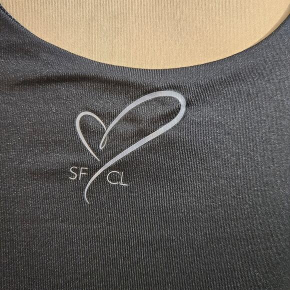 Black Crop Top by City Lights Criss Cross Open Back Sleeveless Large Y2K - Picture 8 of 9